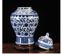 Load image into Gallery viewer, Antique Blue and White Porcelain Ginger Jars
