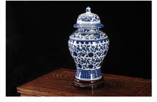 Load image into Gallery viewer, Antique Blue and White Porcelain Ginger Jars
