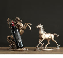 Load image into Gallery viewer, Antique Brass Horse Resin Sculpture
