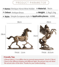 Load image into Gallery viewer, Antique Brass Horse Resin Sculpture
