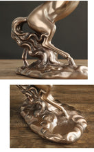 Load image into Gallery viewer, Antique Brass Horse Resin Sculpture
