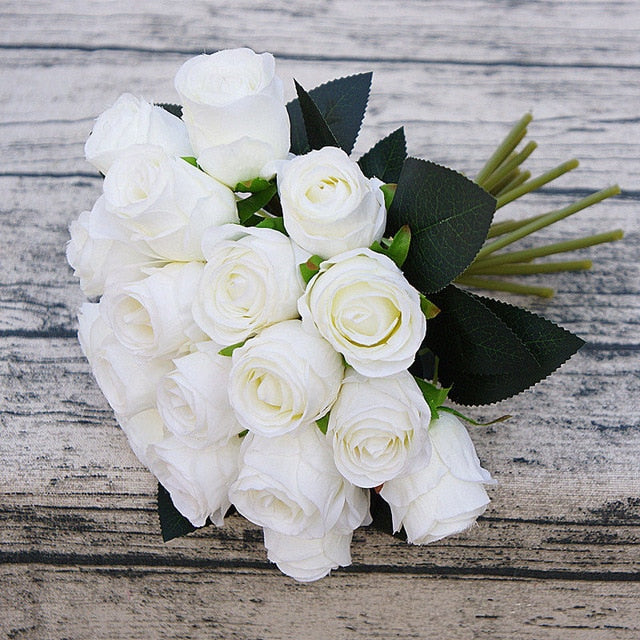 18pcs/lots Artificial Rose Flowers