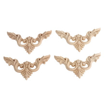 Load image into Gallery viewer, 4pcs 8*8cm Wood Carved Corner Onlay Furniture Home Decorations Unpainted Applique
