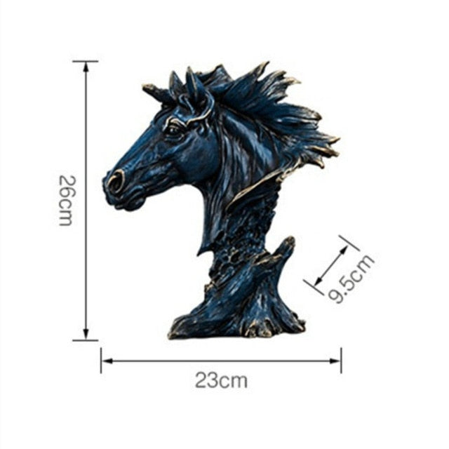 American Lucky Horse's Head Statue