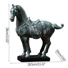 Load image into Gallery viewer, European Archaize Bronze Soldier Horse Statue
