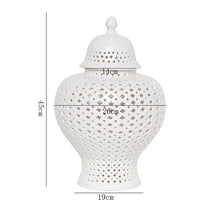 गैलरी व्यूवर में इमेज लोड करें, Creative White Ceramic Hollow Jar with Lid
