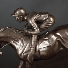 Load image into Gallery viewer, European retro knight horse racing statue
