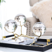 Load image into Gallery viewer, Nordic Brass Branch Stand With Crystal Ball

