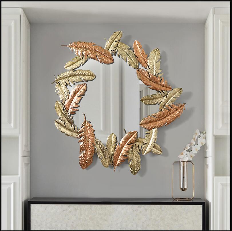 American Wrought Iron Decorative Wall Mirror