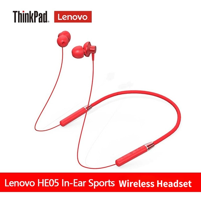 Lenovo Bluetooth Earphones HE05 Wireless Earbuds Magnetic Neckband