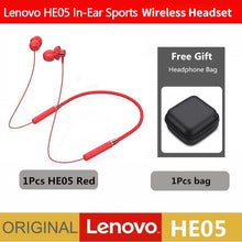 Load image into Gallery viewer, Lenovo Bluetooth Earphones HE05 Wireless Earbuds Magnetic Neckband
