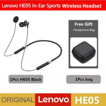 Load image into Gallery viewer, Lenovo Bluetooth Earphones HE05 Wireless Earbuds Magnetic Neckband
