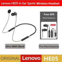 Load image into Gallery viewer, Lenovo Bluetooth Earphones HE05 Wireless Earbuds Magnetic Neckband
