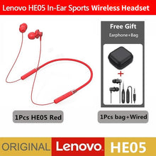 Load image into Gallery viewer, Lenovo Bluetooth Earphones HE05 Wireless Earbuds Magnetic Neckband
