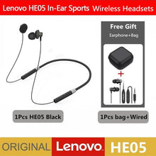 Load image into Gallery viewer, Lenovo Bluetooth Earphones HE05 Wireless Earbuds Magnetic Neckband
