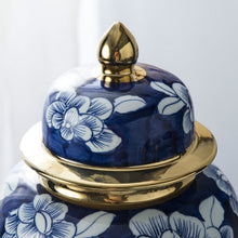 Load image into Gallery viewer, Antique Royal Hand painted Blue and white Ceramic Ginger Jars
