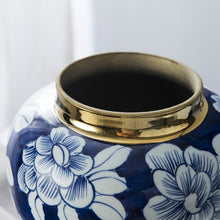 Load image into Gallery viewer, Antique Royal Hand painted Blue and white Ceramic Ginger Jars
