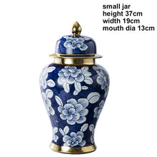 Load image into Gallery viewer, Antique Royal Hand painted Blue and white Ceramic Ginger Jars
