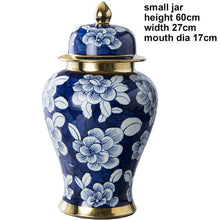 Load image into Gallery viewer, Antique Royal Hand painted Blue and white Ceramic Ginger Jars
