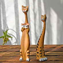 Load image into Gallery viewer, 2pcs Creative Nordic Wooden Cat Model
