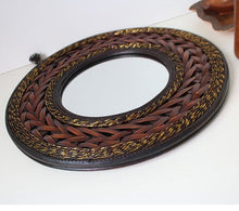 Load image into Gallery viewer, Antique Big Mirror Bamboo &amp; Wooden Frame
